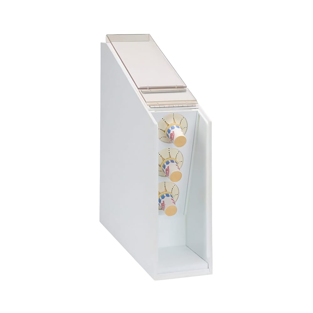 472-CTCD3WT Countertop Ice Cream Cone Dispenser - Polystyrene, White