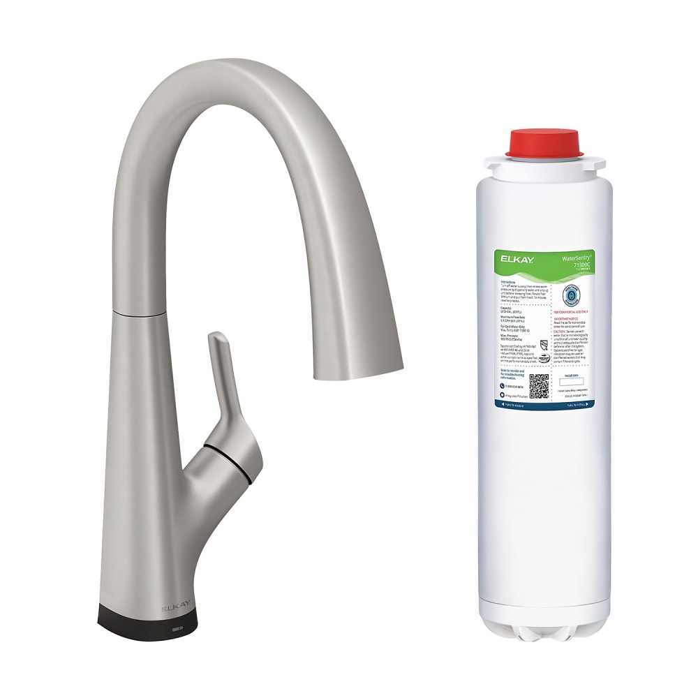 189-LKAV7051FLS Avado® Deck Mount Faucet - 17" Gooseneck Spout, Single Hole