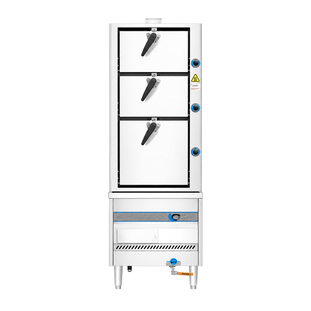060-DCSC36 (6) Pan Convection Steamer - Legs, Natural Gas