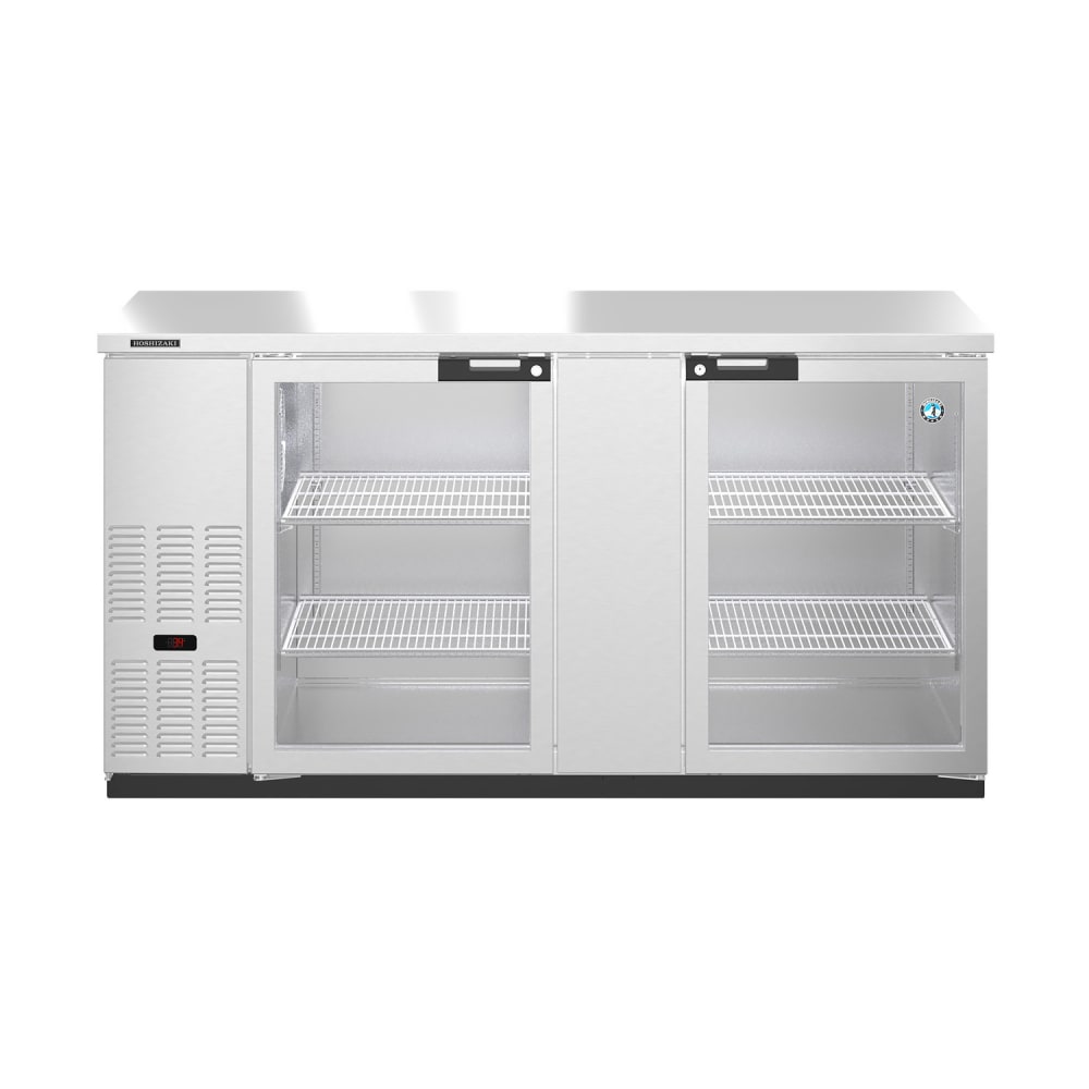 440-BB69GS 69 1/2" Bar Refrigerator - 2 Swinging Glass Doors, Stainless, 115v