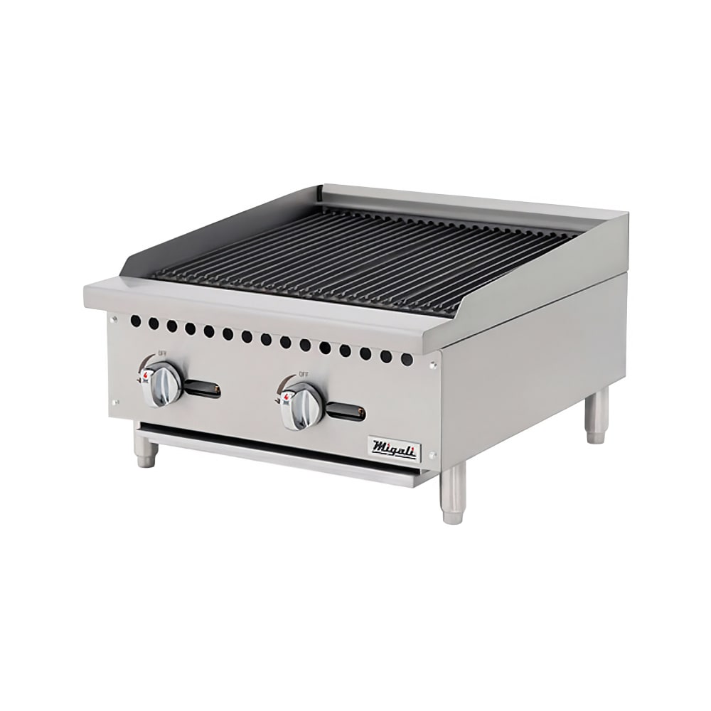 338-CCR24 24" Natural Gas Charbroiler w/ Cast Iron Grates, 70,000 BTU