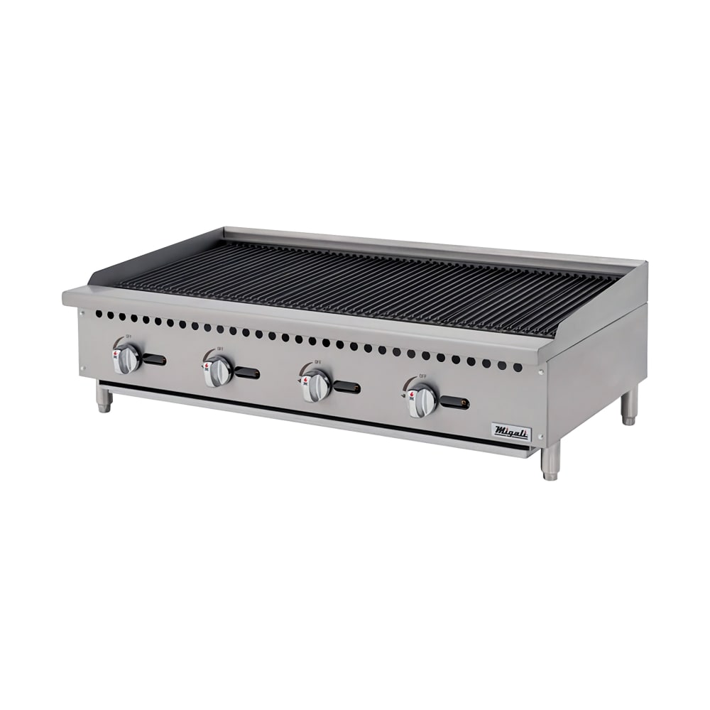 338-CCR48 48" Natural Gas Charbroiler w/ Cast Iron Grates, 140,000 BTU