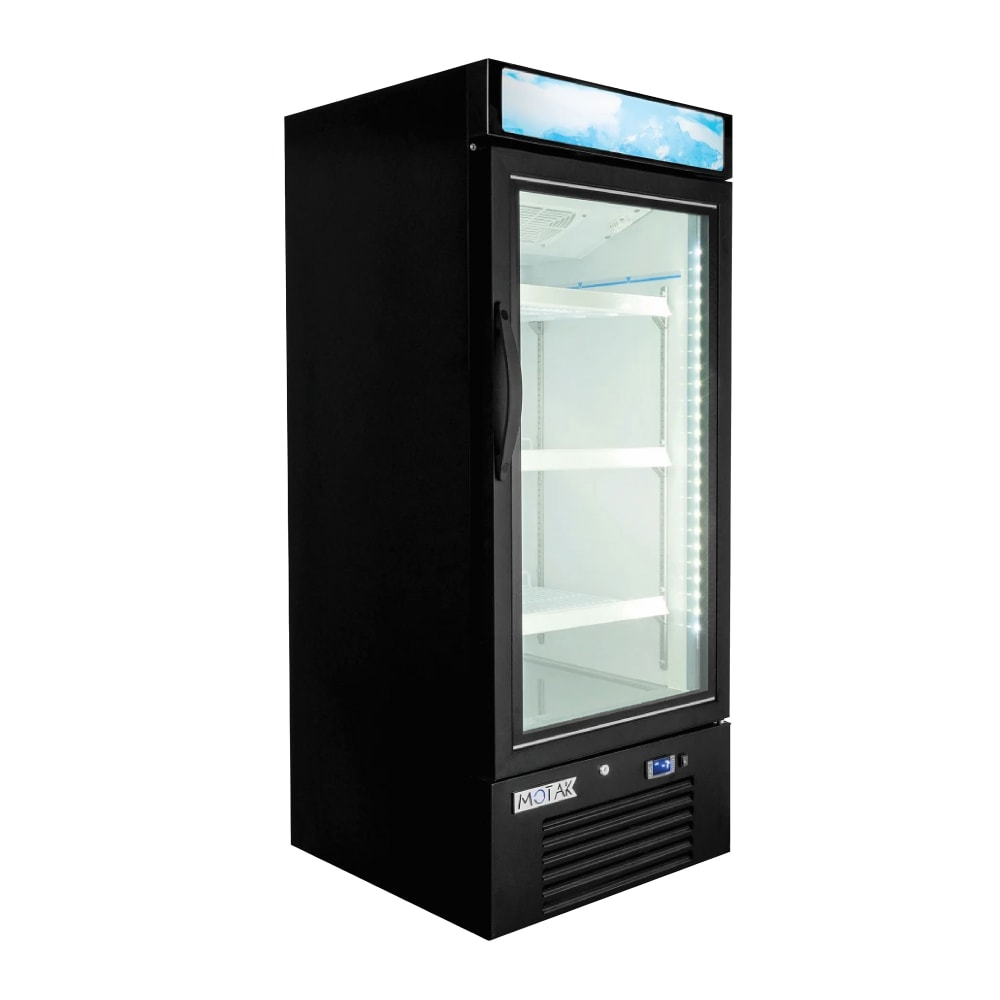394-MGD1DF12A 25" One Section Display Freezer w/ Swing Door - Bottom Mount Compressor, Black...
