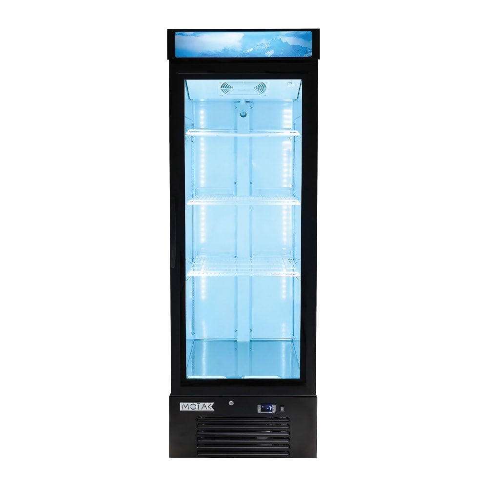 394-MGD1DF16A 25" One Section Display Freezer w/ Swing Door - Bottom Mount Compressor, Black...