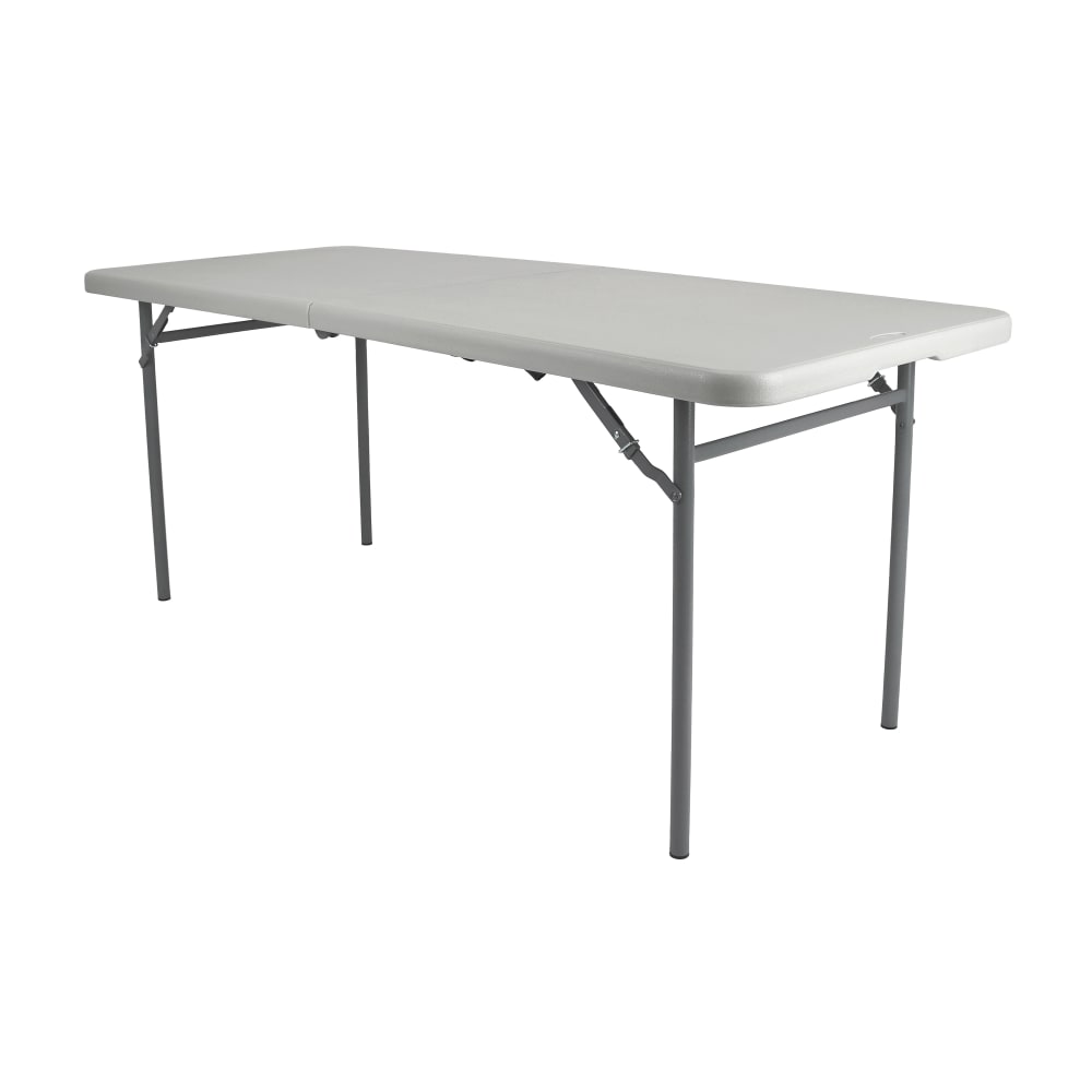 955-CMFIH3072 72" Rectangular Folding Table w/ Speckled Gray Plastic Top, 29 1/4"H