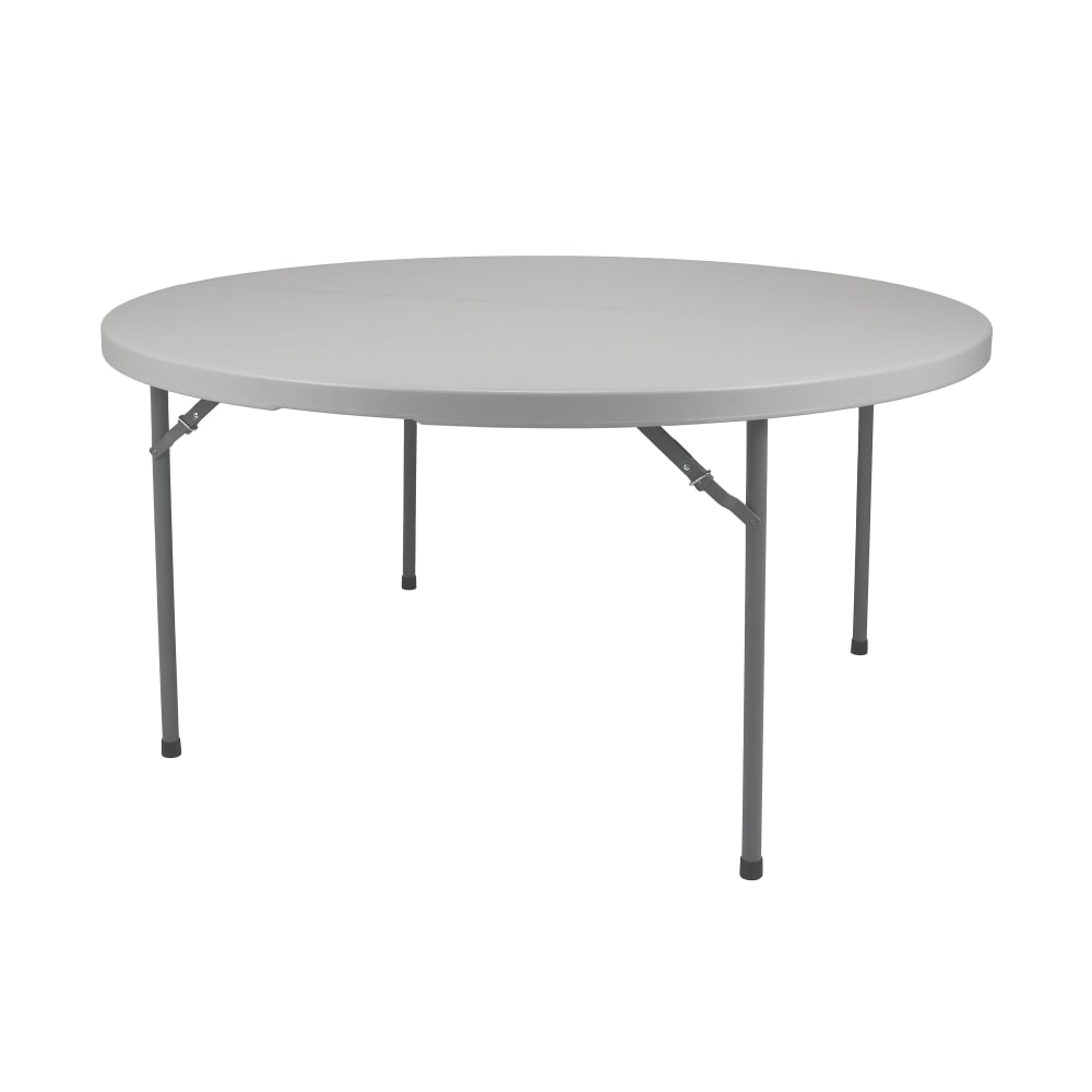 955-CMFIH48R 48" Round Folding Table w/ Speckled Gray Plastic Top, 29 1/4"H