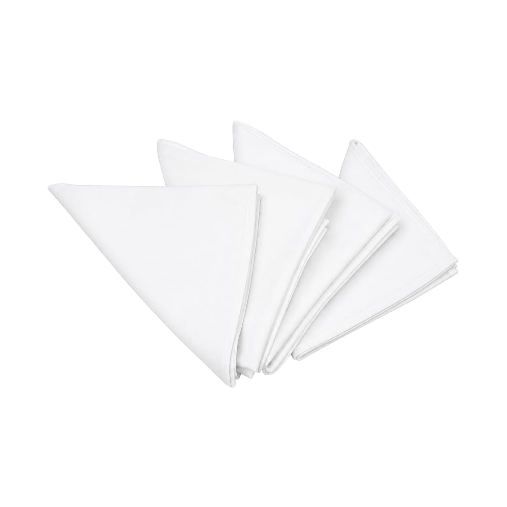 176-NCM1818W 18" Square Napkin w/ Hemmed Edge, White