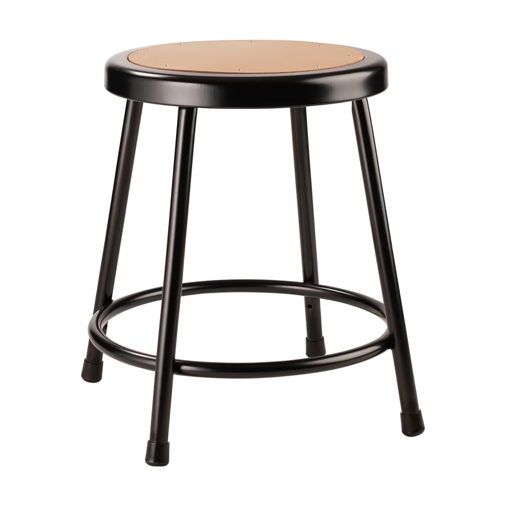 955-621810KD Round Backless Stool w/ Masonite Board Seat, Black