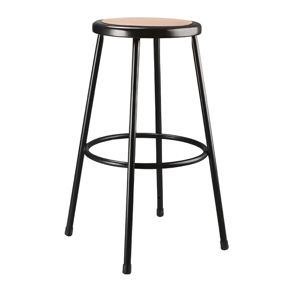955-623010KD Round Backless Stool w/ Masonite Board Seat, Black