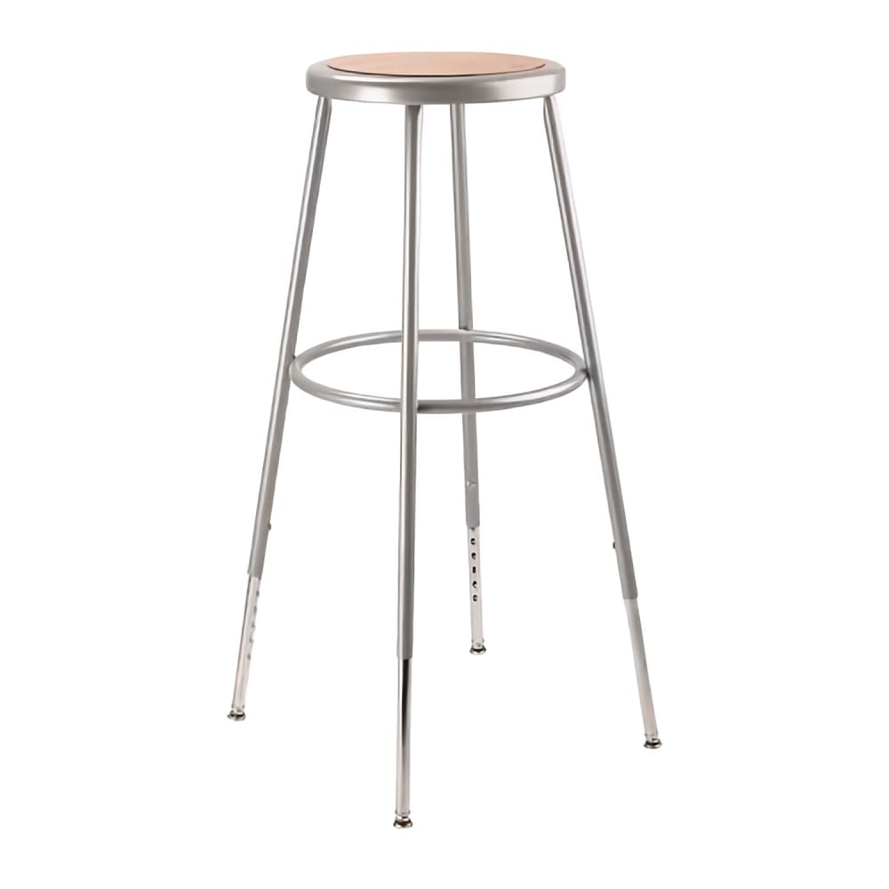 955-6230HKD Round Backless Stool w/ Masonite Board Seat, Gray