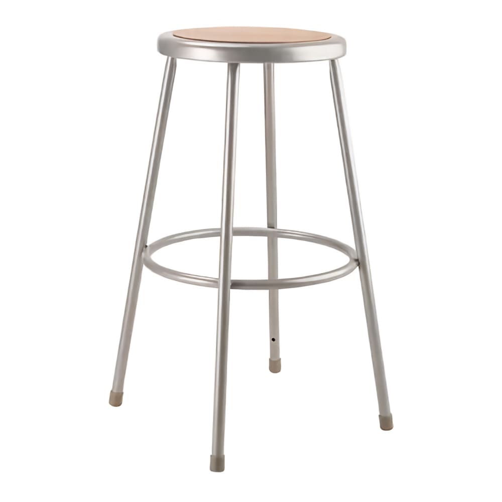 955-6230KD Round Backless Stool w/ Masonite Board Seat, Gray