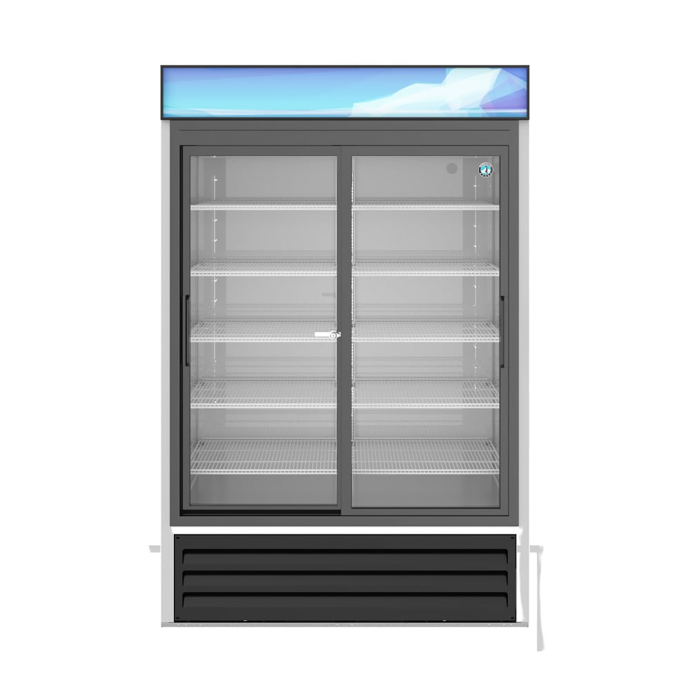 440-RM45SDHC 51" RM Series Two Section Glass Door Merchandiser - (2) Sliding Doors, Silver,...