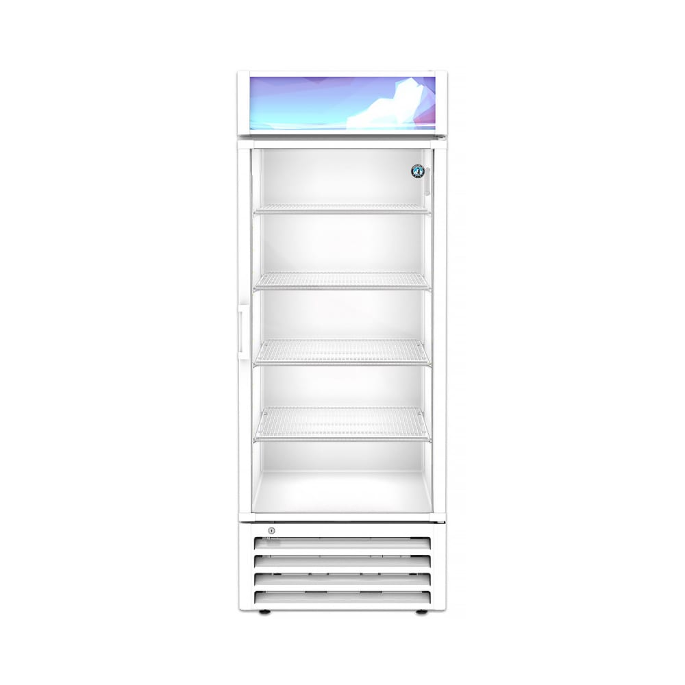 440-RM26HCWHT 29 3/4" RM Series One Section Glass Door Merchandiser - (1) Right Hinge Door,...