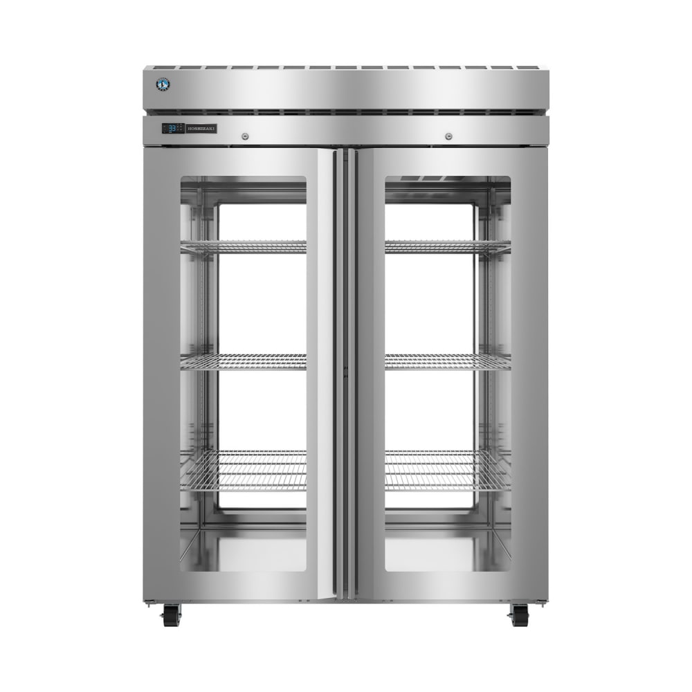 440-PT2AFGFG Steelheart 55" Two Section Pass Thru Refrigerator - (4) Right Hinge Glass Doors...