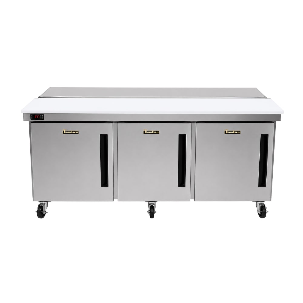 206-CLST7220SDLLL 72 3/16" Dealer's Choice Sandwich/Salad Prep Table w/ Refrigerated Ba...