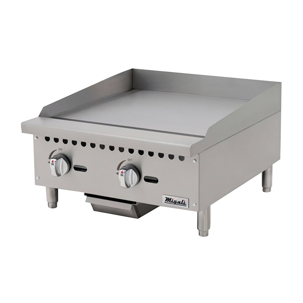 338-CG24 24" Gas Griddle w/ Manual Controls - 3/4" Steel Plate, Natural Gas