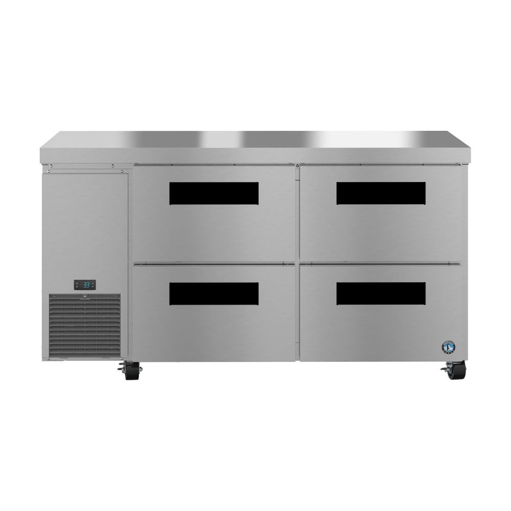 440-ULR60BD4 60" Steelheart Undercounter Refrigerator w/ (2) Sections & (4) Drawers, 115...