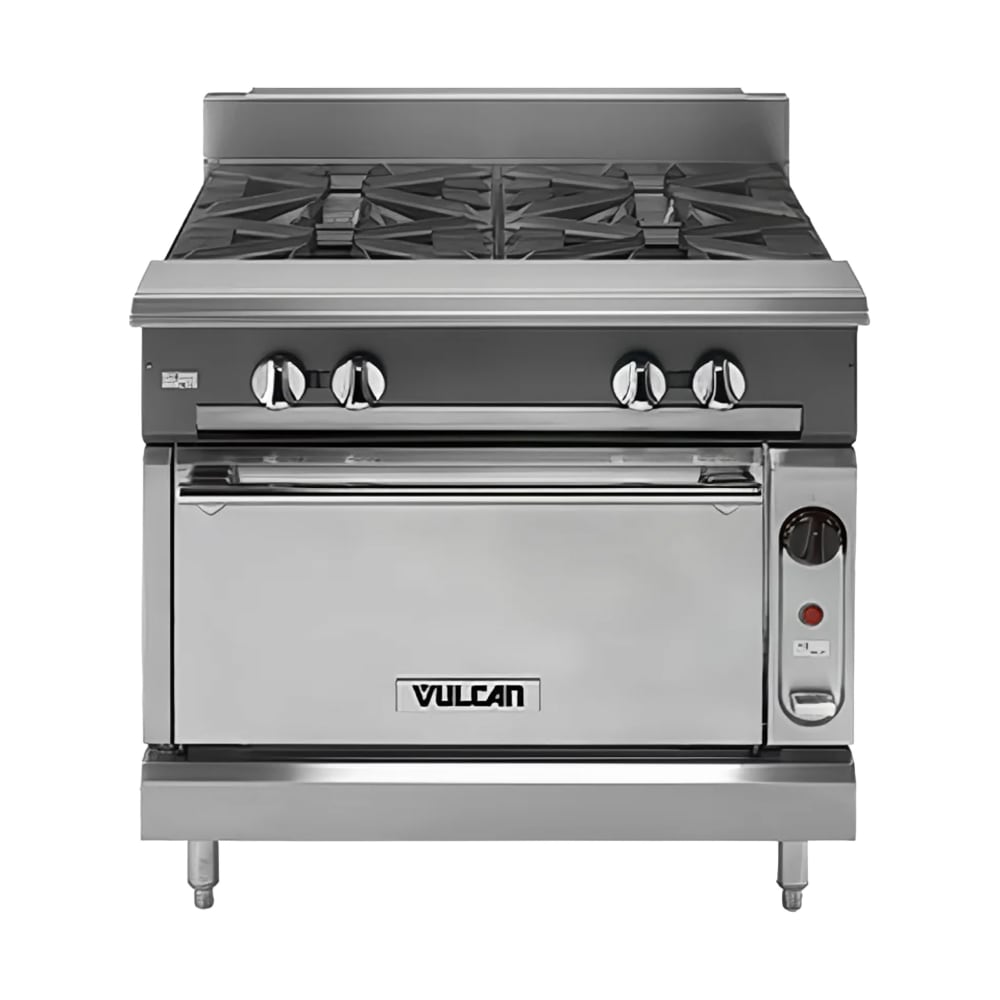 207-V2FT36CNG 36" Gas Range w/ (2) French Tops & Convection Oven, Natural Gas