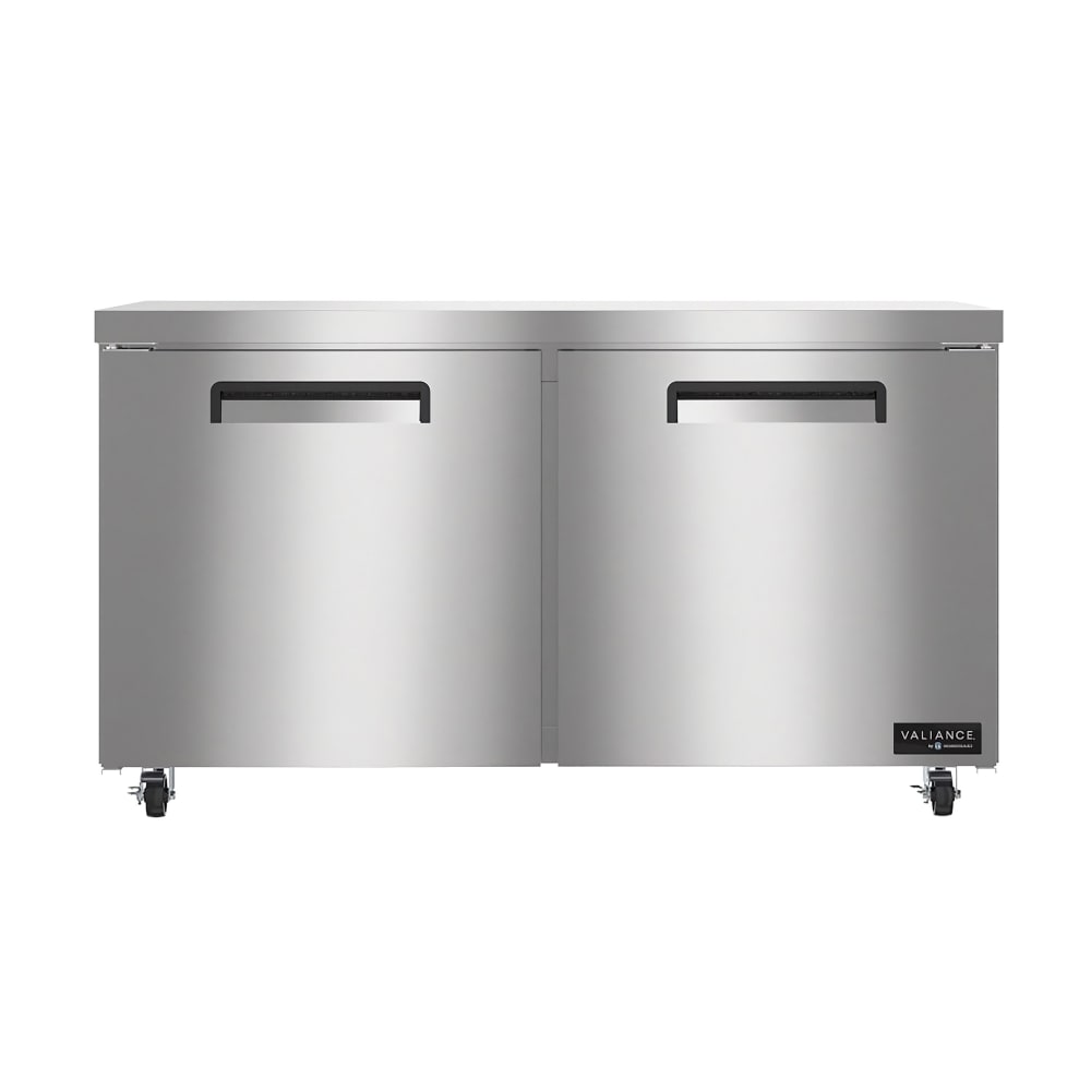 440-VUR60A 59 3/4" Valiance® Series Undercounter Refrigerator w/ 2 Solid Doors, 115v