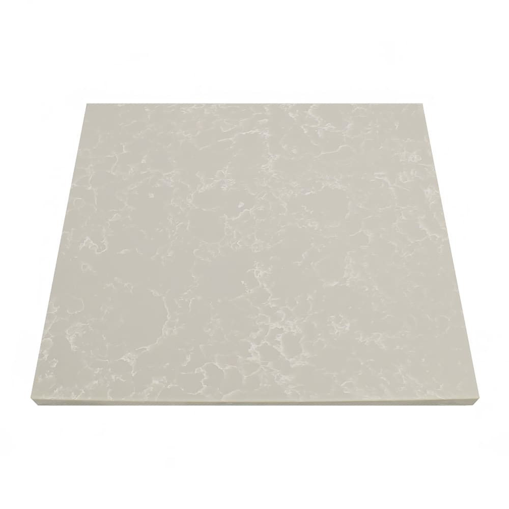 628-Q41536X36 36" Square Quartz Table Top, Nebula Gray