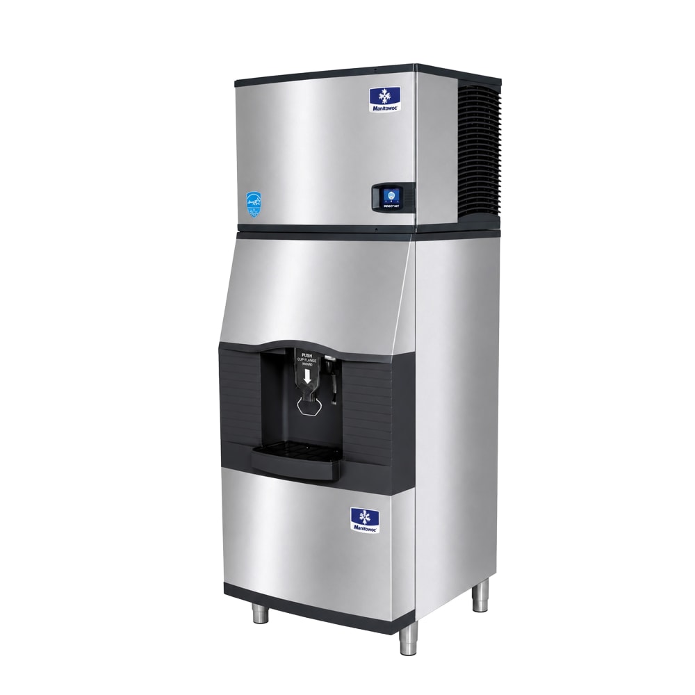 399-IDT0300ASFA291 309 lb Full Cube Ice Machine w/ Ice Dispenser - 180 lb Storage, Bucket Fill, 1...