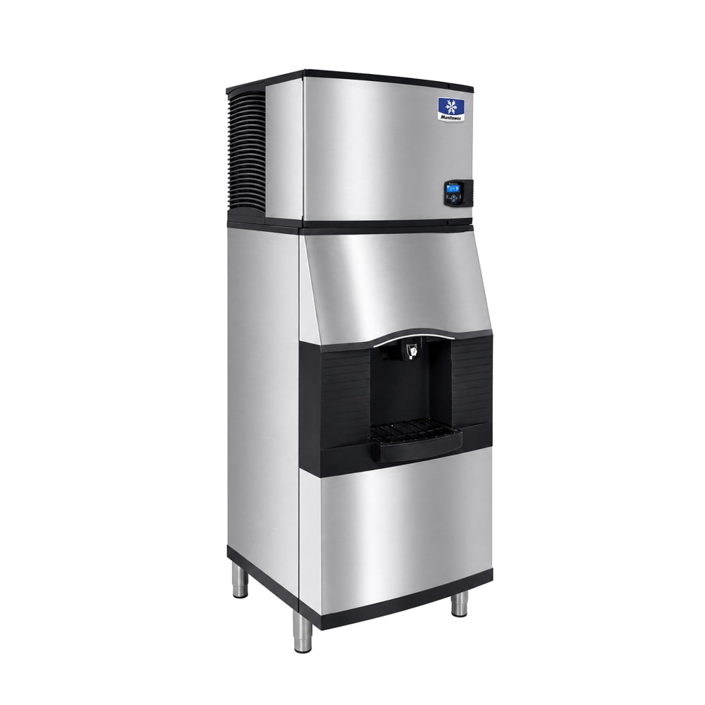 399-IDT0300ASPA310 309 lb Full Cube Ice Machine w/ Ice Dispenser - 180 lb Storage, Bucket Fill, 1...