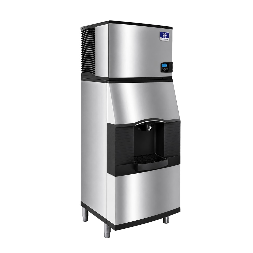 399-IDT0450W161SPA31 456 lb Full Cube Ice Machine w/ Ice Dispenser - 180 lb Storage, Bucket Fill,...
