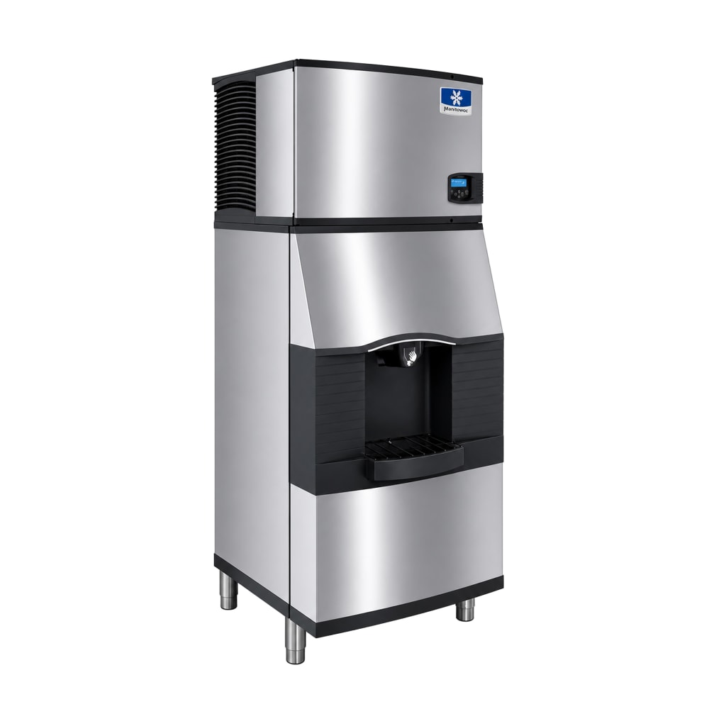 399-IDT0620WSPA160 528 lb Full Cube Ice Machine w/ Ice Dispenser - 120 lb Storage, Bucket Fill, 1...