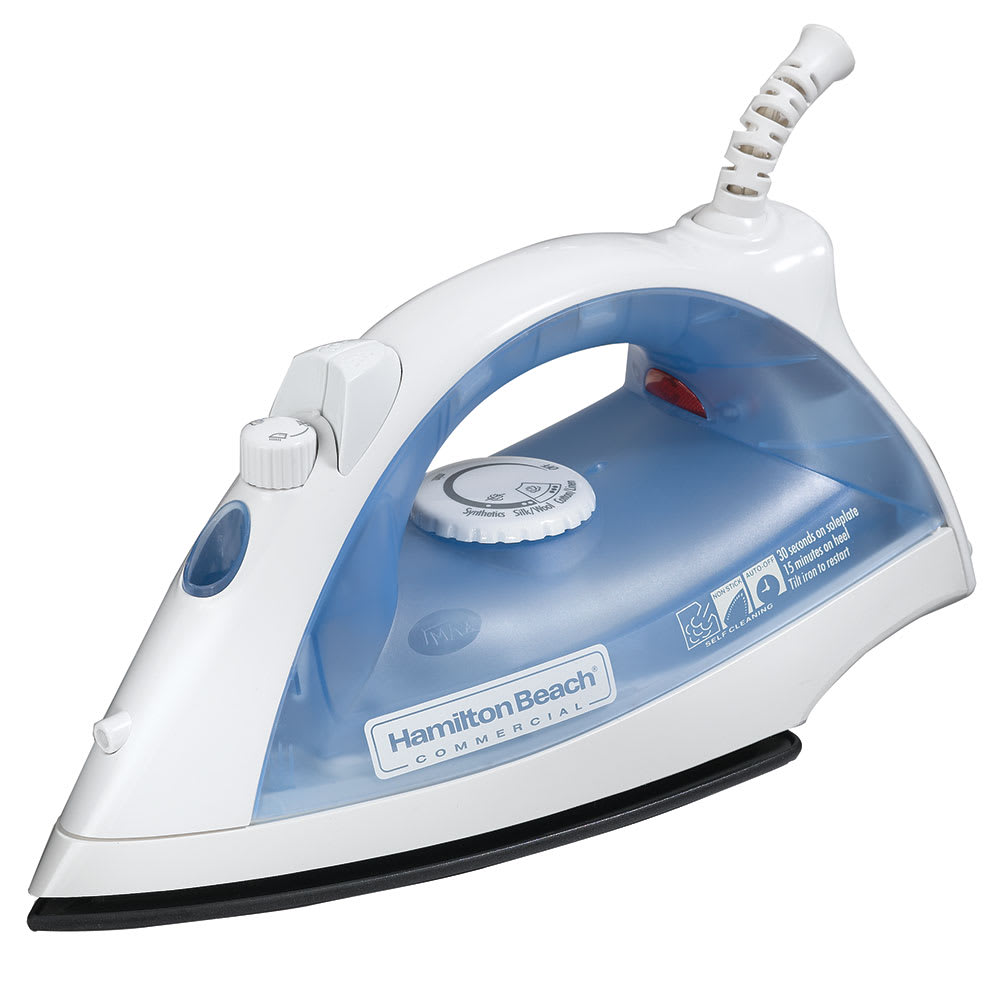 041-HIR200R Lightweight Iron w/ Adjustable Steam - White & Blue, 120v