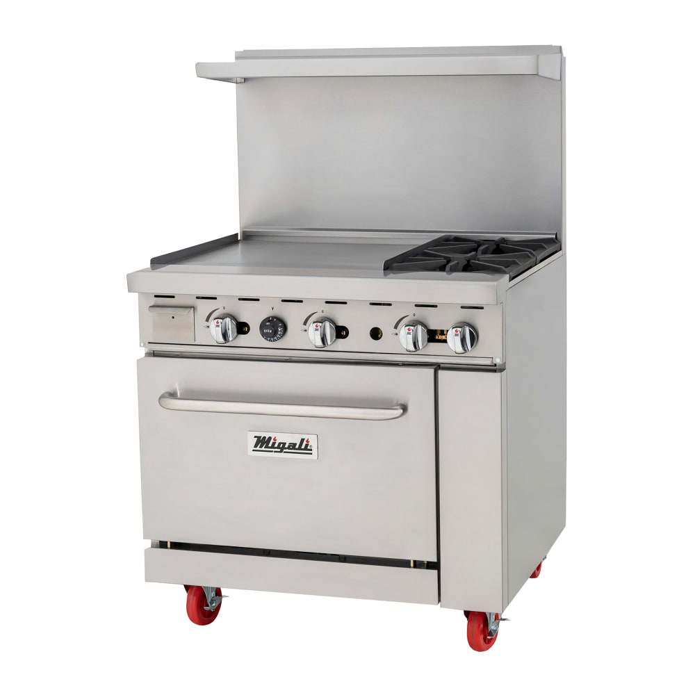 338-CRO224GLNG 36" Competitor Series® 2 Burner Gas Range w/ Griddle - (1) Standard Oven, Nat...