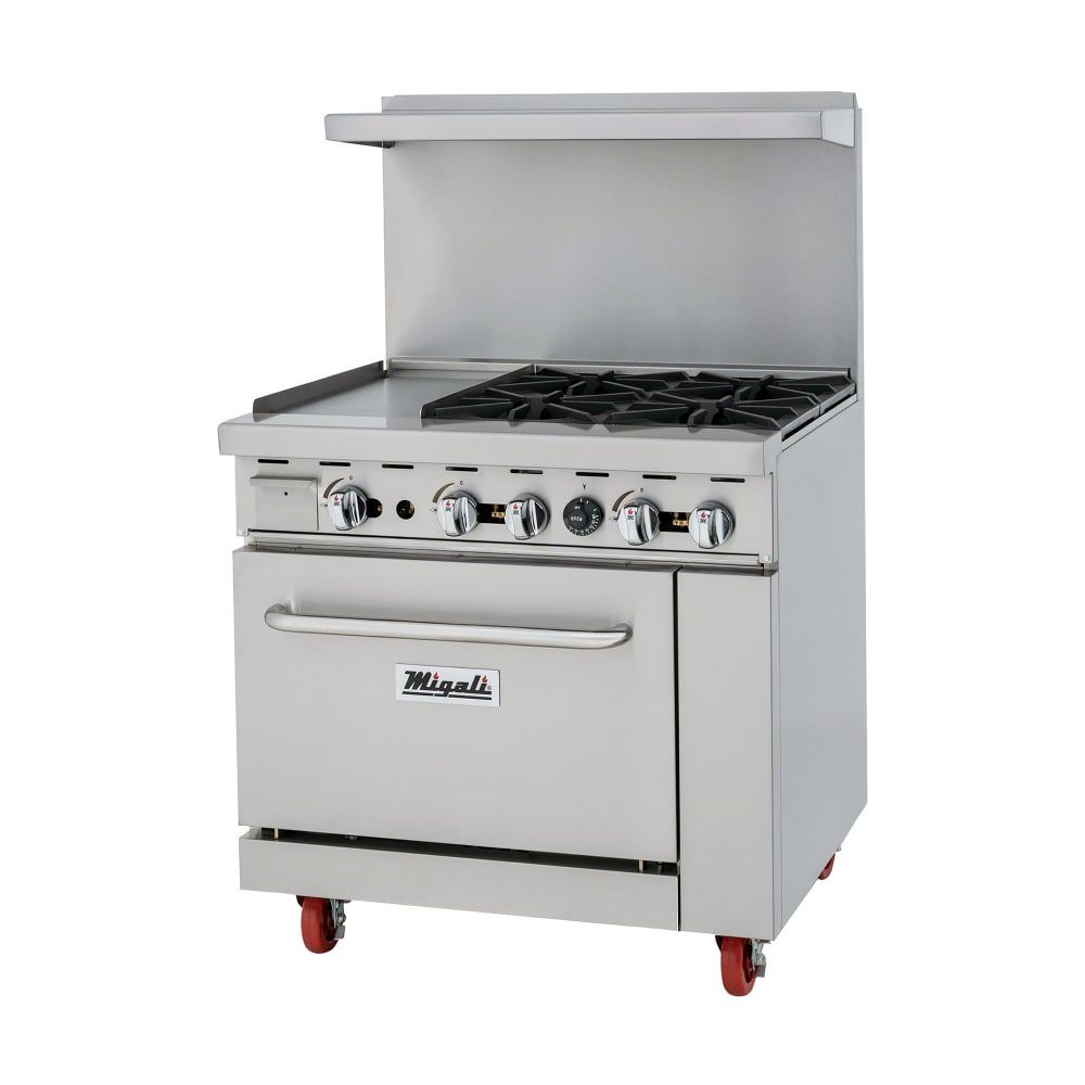 338-CRO412GLLP 36" Competitor Series®  4 Burner Gas Range w/ Griddle - 1 Standard Oven, Liqu...