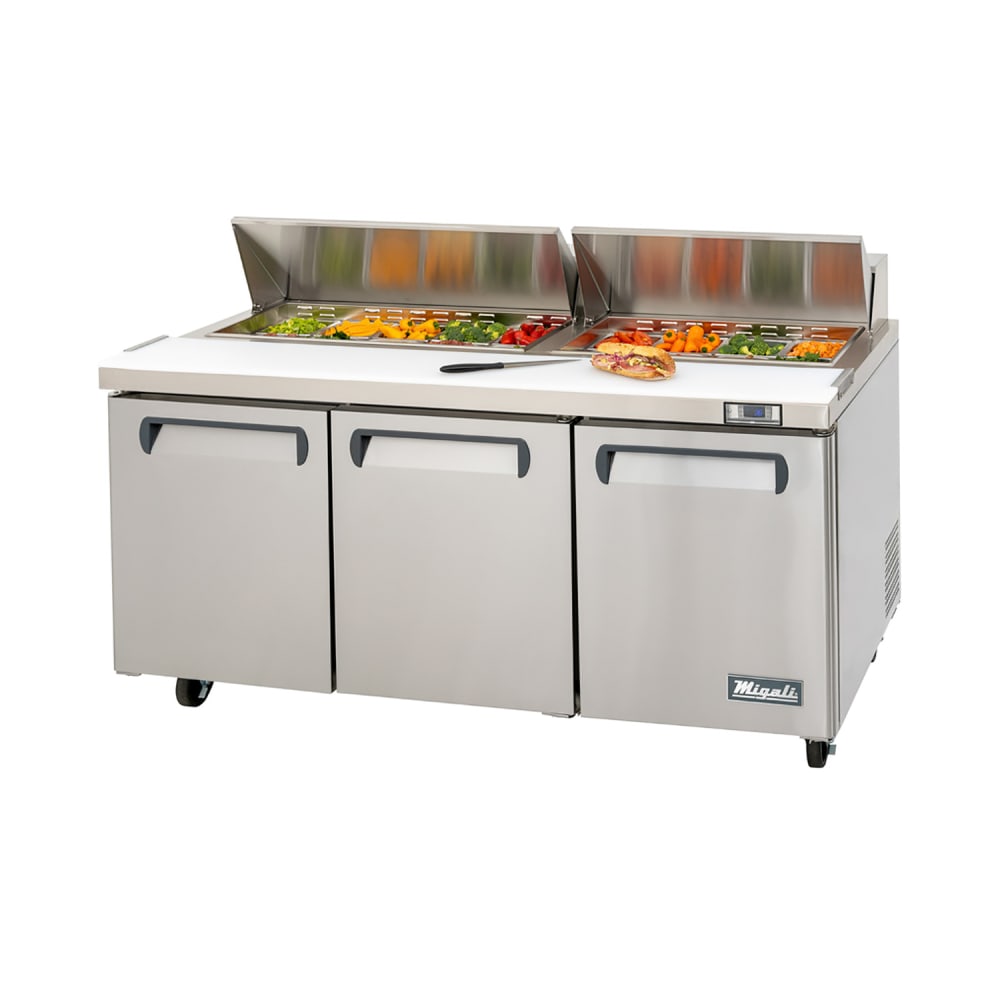 338-CSP7218HC 72 7/10" Competitor Series® Sandwich/Salad Prep Table w/ Refrigerated Base, 11...