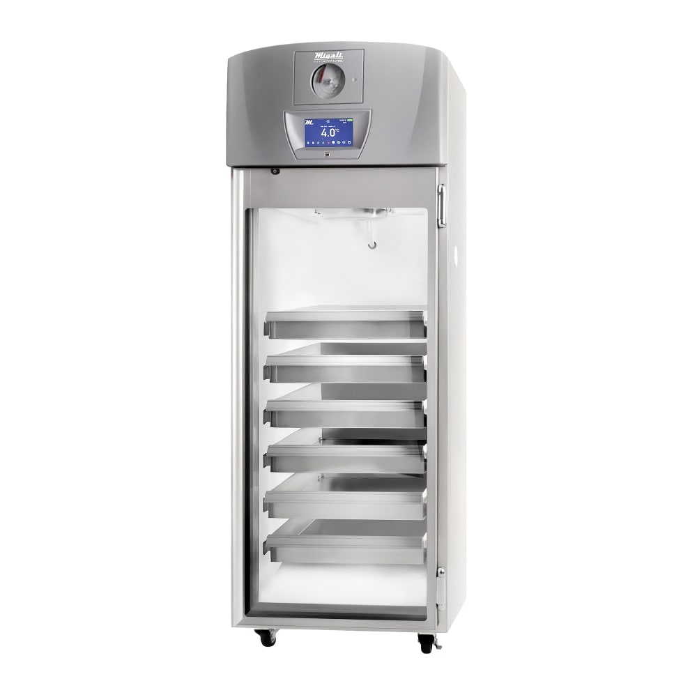 338-EVOX1RGBB 27 1/2" One Section Blood Bank Refrigerator w/ 396 Bag Capacity - Glass Door,...