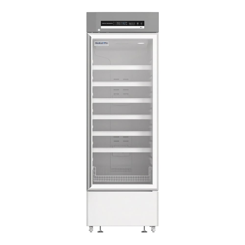 338-MP14RGHC 25 3/5" Reach In Pharmacy Refrigerator w/ Glass Door - Temperature Alarm, 115v