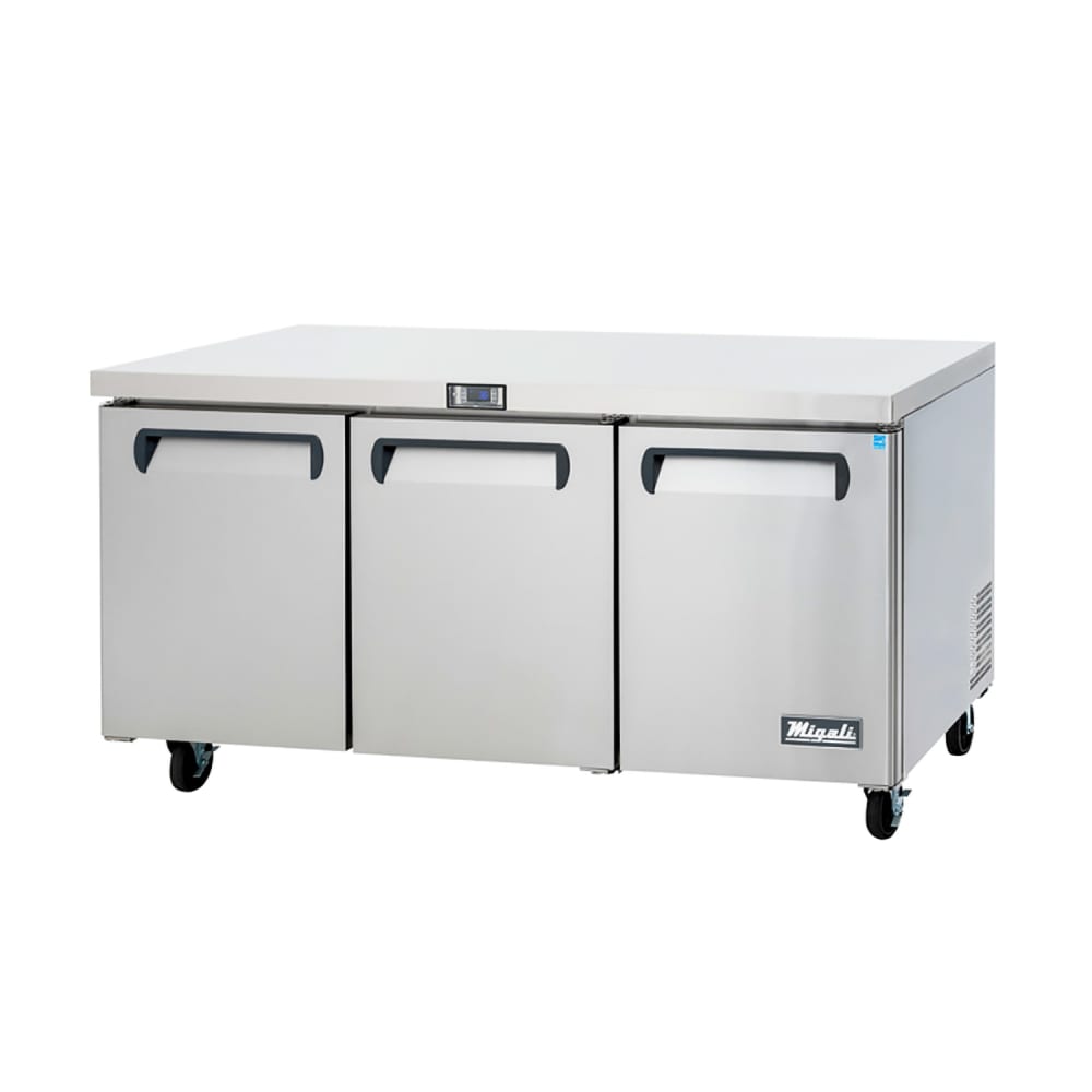 338-CU72RHC 72 7/10" W Undercounter Refrigerator w/ 3 Solid Doors, 115v