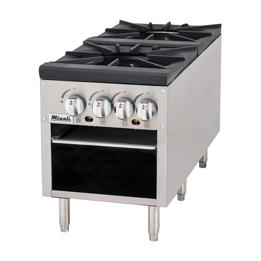 338-CSPS218 2 Burner Stock Pot Range, Natural Gas