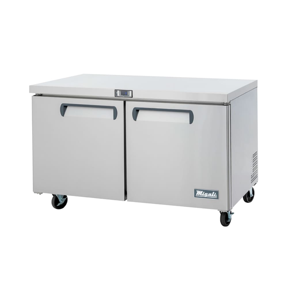 338-CU60FHC 60 1/4" W Undercounter Freezer w/ 2 Solid Doors, 115v