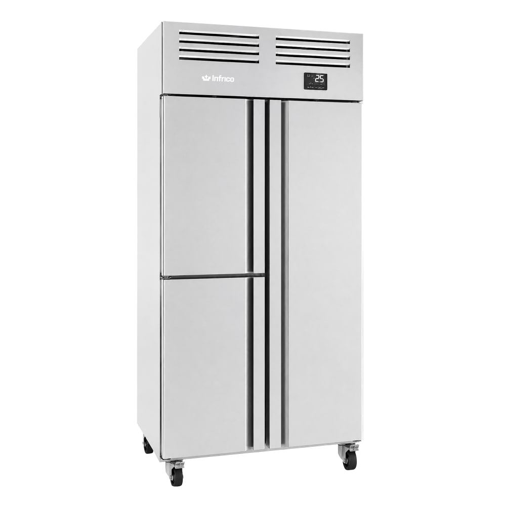 746-IRRAGN603 38 3/8" Two Section Reach In Refrigerator, 3 Left/Right Hinge Solid Doors, 115...