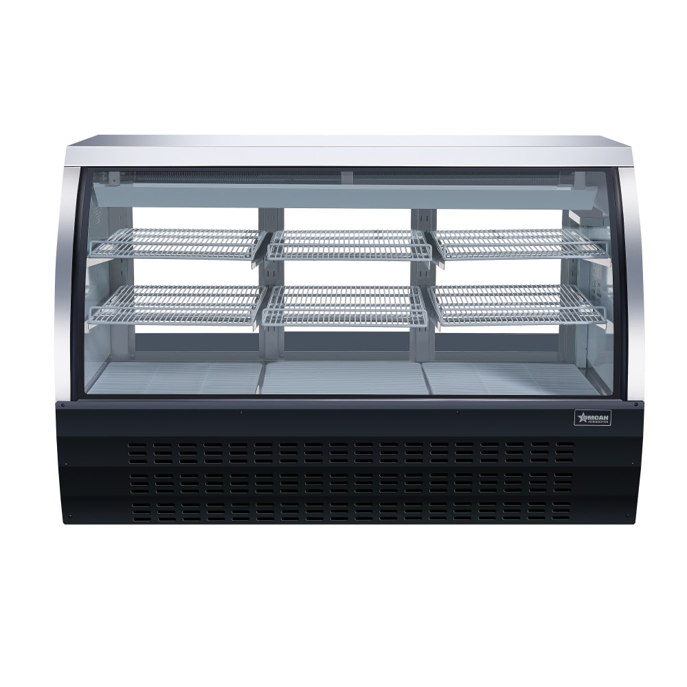 390-50083 64" Full Service Deli Case w/ Curved Glass - 3 Levels, 115v