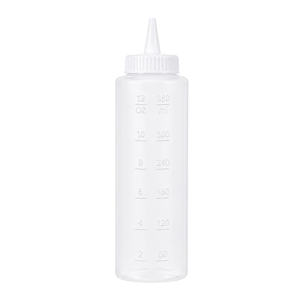 175-281213 12 oz Squeeze Dispenser - Clear Cap, Clear