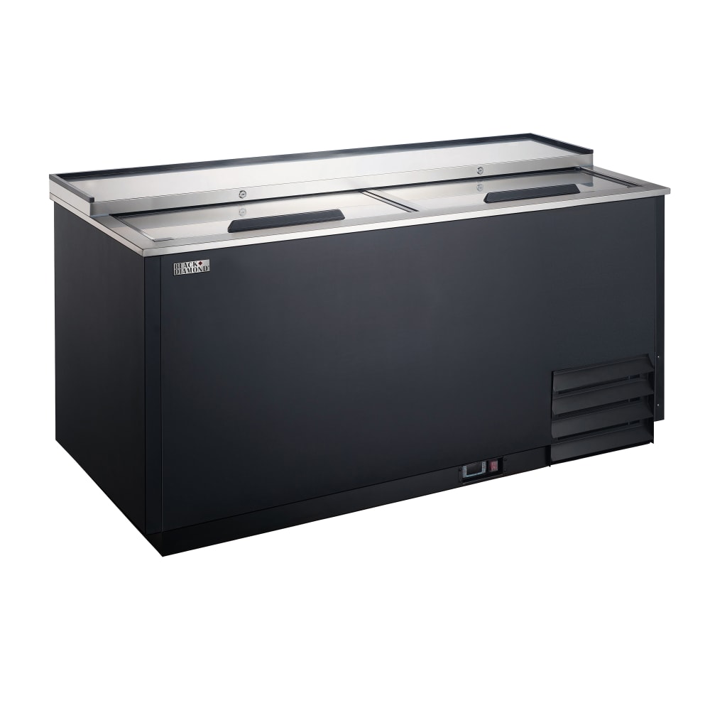 407-USGF2L 2 Section Glass Chiller w/ 250 Mug Capacity - Black, 115v