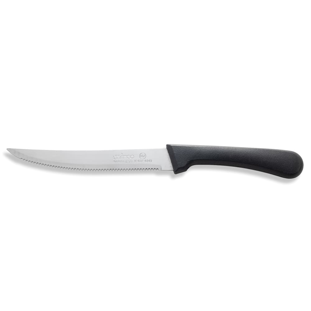 080-K60P Pointed Tip Steak Knife w/ 5" Blade & Plastic Handle