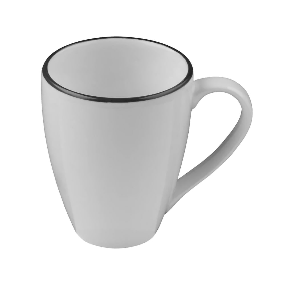 106-5324454 10 oz ID Fine Coffee Mug - Fine China, Modest Black