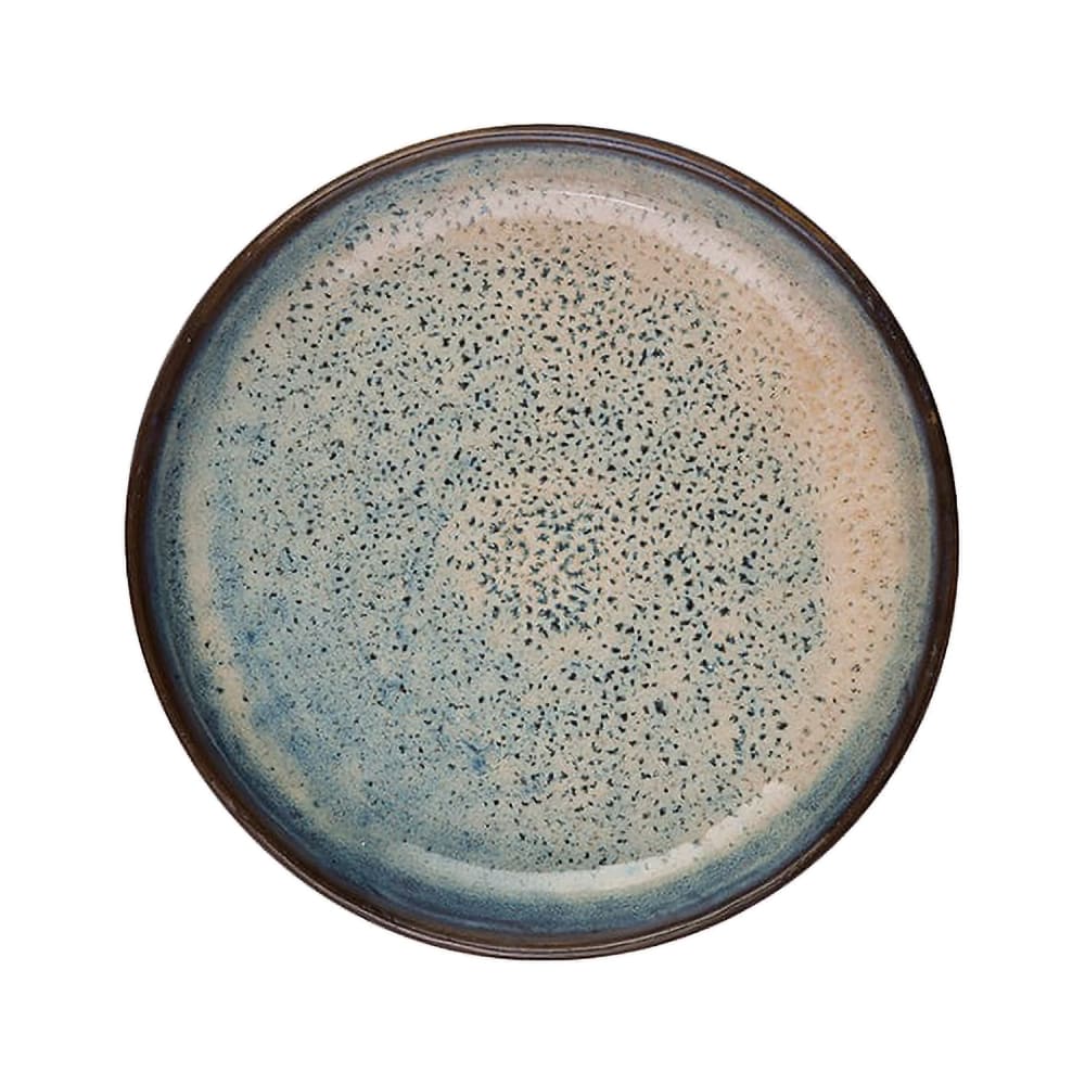 106-5324972 9 7/8" Round Roots Charma Plate - Stoneware, Blue
