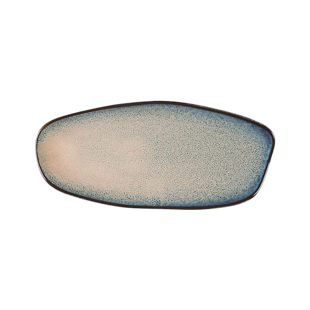 106-5324974 10 7/8" x 5 1/4" Roots Charma Oval Platter - Stoneware, Blue