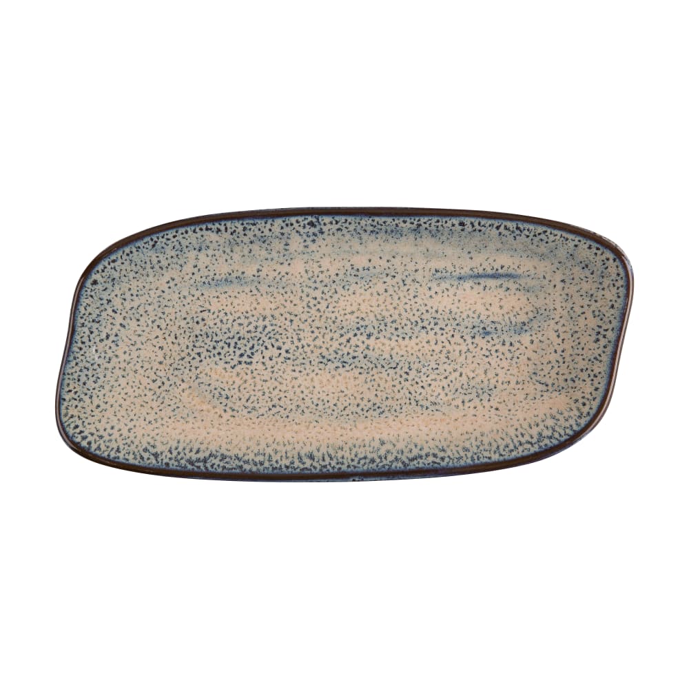 106-5324980 8 5/8" x 4 3/8" Roots Charma Oval Platter - Stoneware, Blue