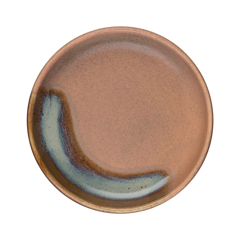 106-5325260 10 7/8" Round Roots Plate - Stoneware, Coastal