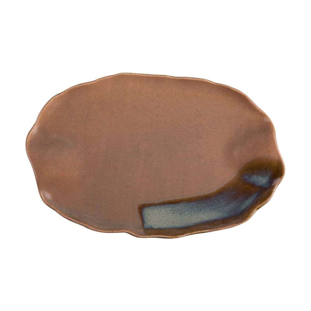106-5325274 11 3/4" x 6 3/4" Roots Oval Platter - Stoneware, Coastal