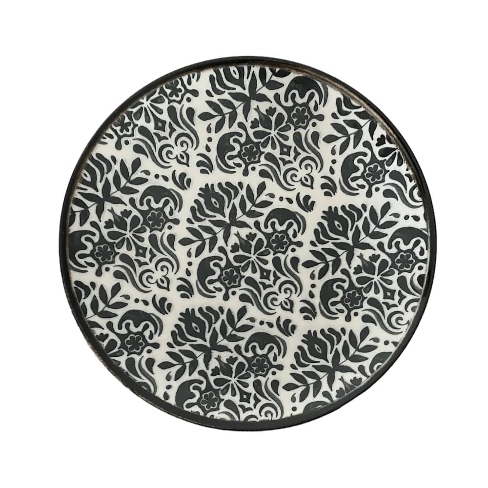 106-5327697 10 1/4" Round 1972 Coupe Plate - Stoneware, Toledo Green
