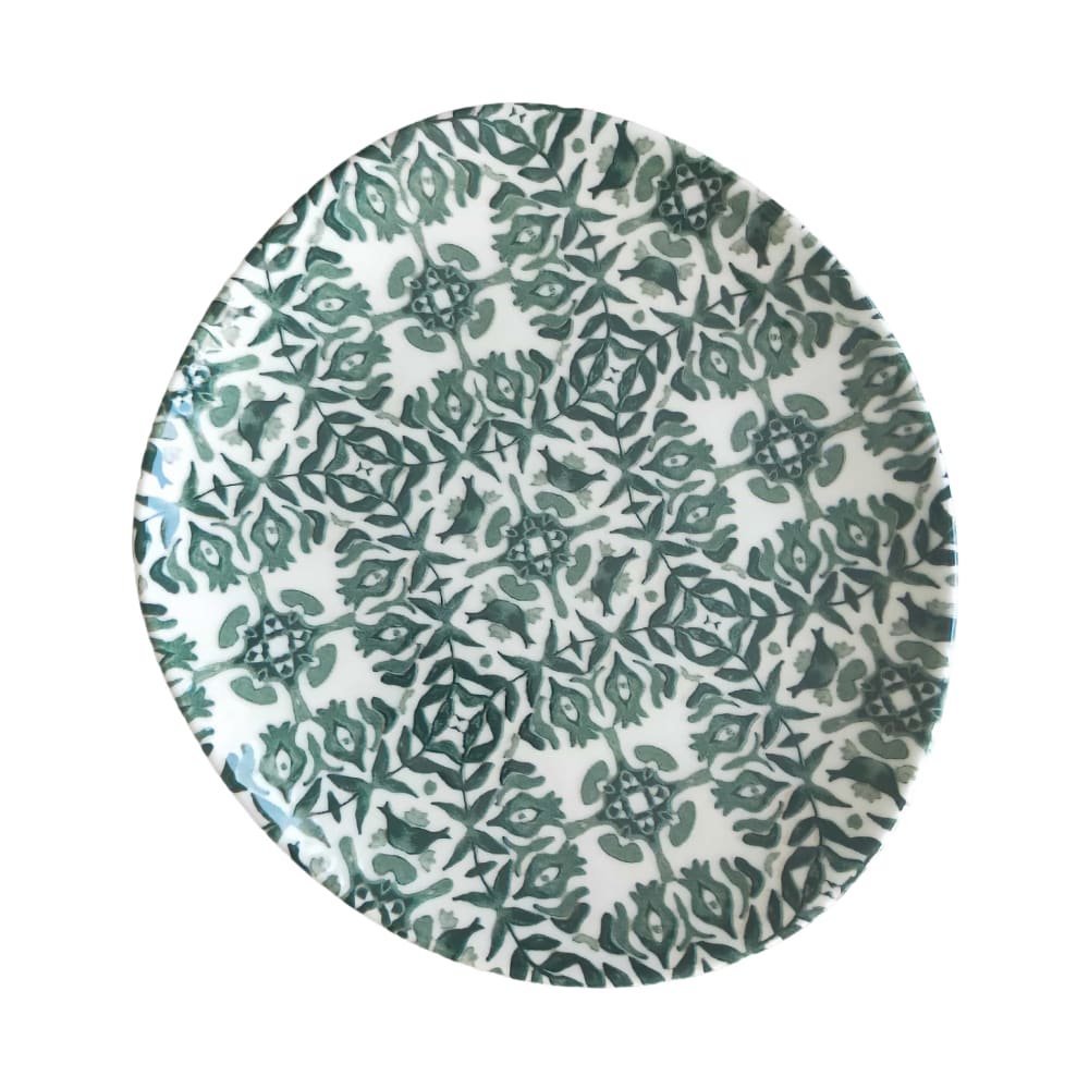 106-5327705 1972 Oval Coupe Plate - 10 3/5" x 9 3/5", Stoneware, Seville Green